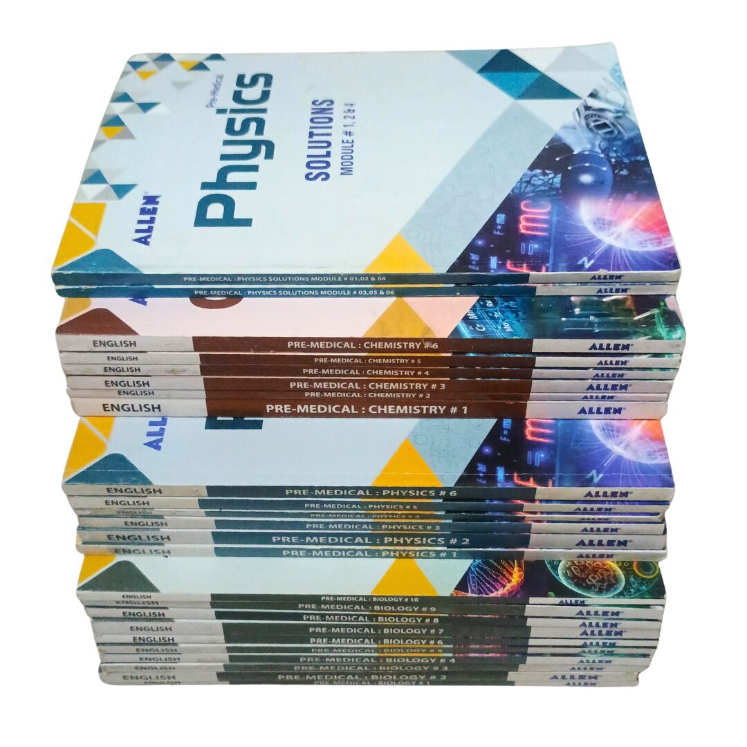 ALLEN NEET Modules with Solutions 2025-26 Edition | Complete 24 Books Set (Physics, Chemistry, Biology + Physics Solution Books) | Kota Classroom Study Material