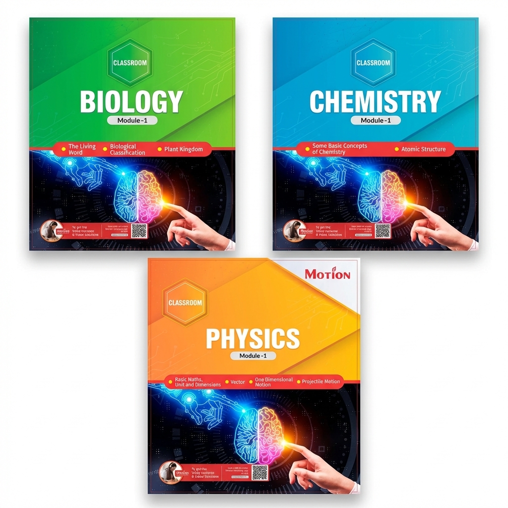 MOTION [2025 Ed.] NEET Study Material | Physics, Chemistry, Biology | Class 11 and 12 | Colored Printed Books